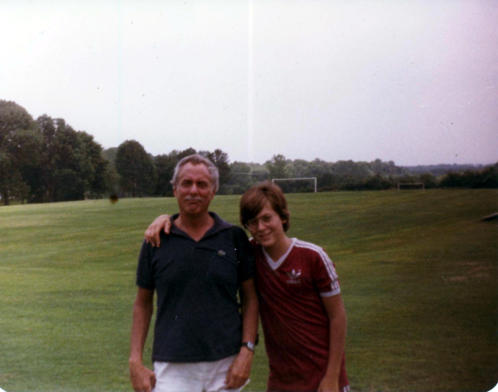 Marshall and Josh together at the ball field
